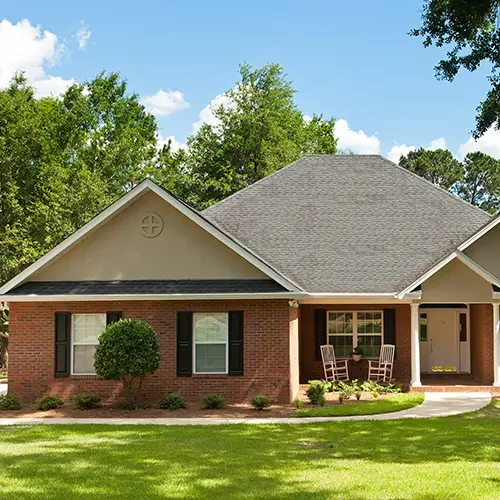 Red brick residential home 