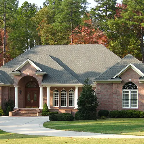 Red brick residential home